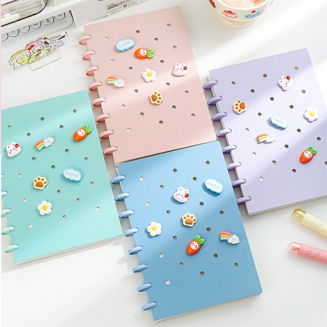 Haile A5 Kawaii Tagebuch und Notizbuch mit Hardcover, liniert, 90 Seiten, Pink/Mehrfarbig - Bild 1