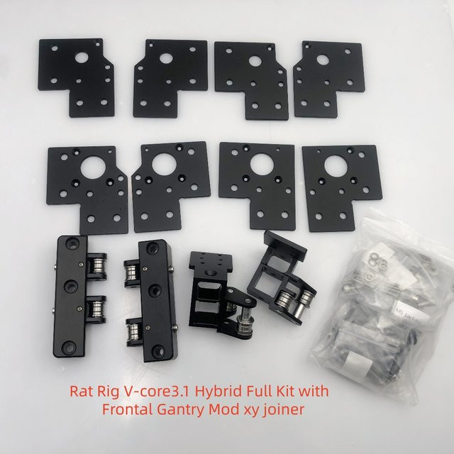 Funssor Full Frontal Gantry Mod XY Joiner für Rat Rig V-Core 3D-Drucker in Schwarz, Design von MFBS - Bild 1