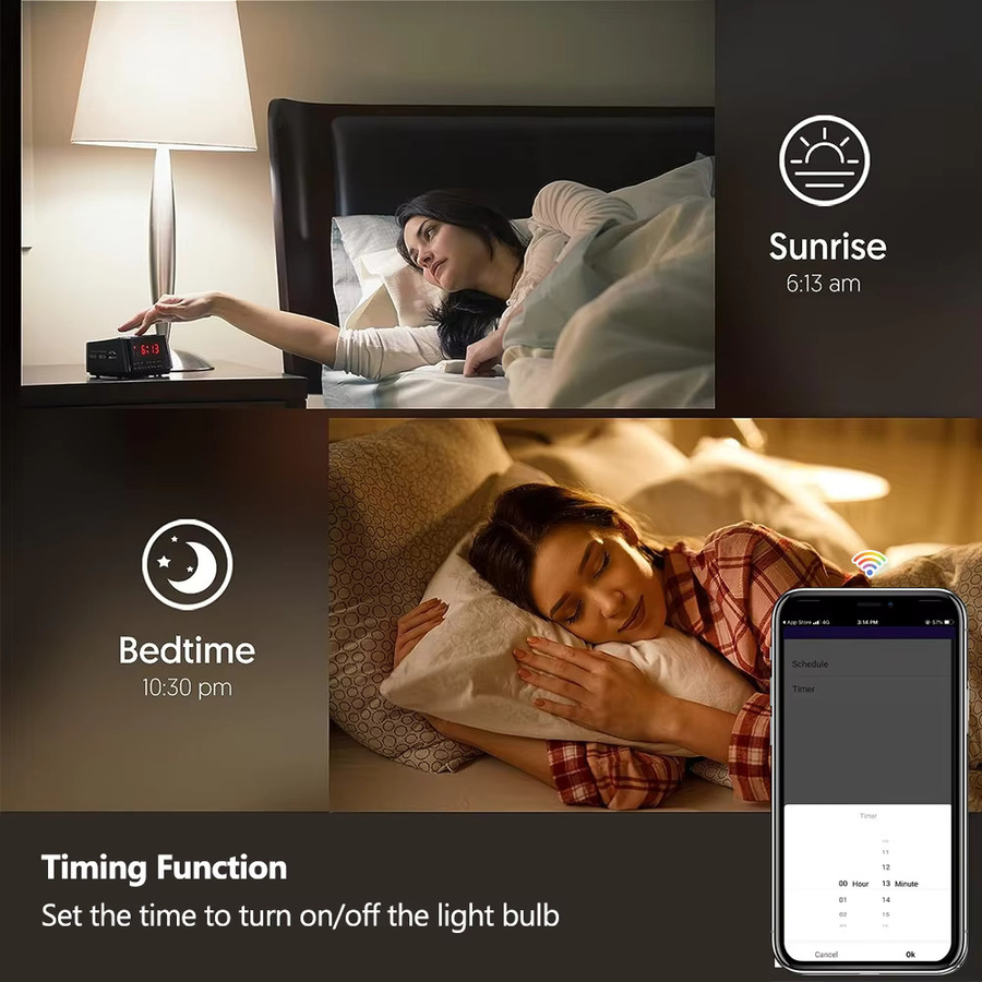 Tuya Bluetooth Smart-Glühbirne LED E27 RGBCW Dimmbar mit Musik-Rhythmus und Timer via Smart Life App - Bild 3