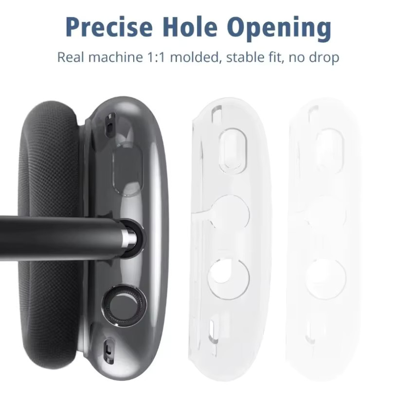VIKEFON Schutzhülle für Apple AirPods Max in Transparent, weiche TPU Hülle mit Anti-Scratch Schutz - Bild 3