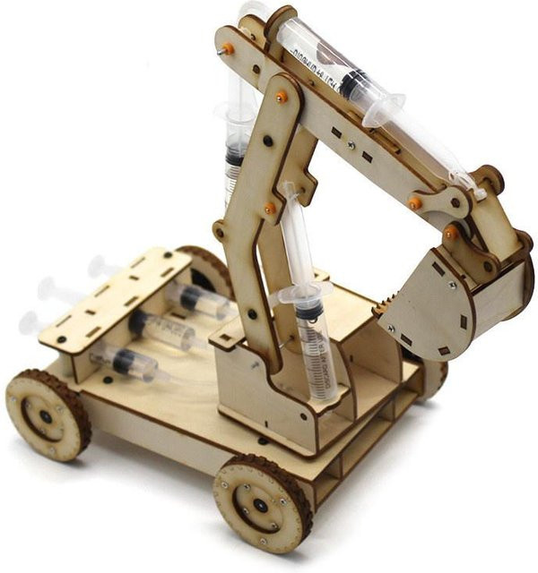 Fashnics DIY Holz Hydraulikbagger Modell, Puzzle Montage Spielzeug, ab 14 Jahren - Bild 1
