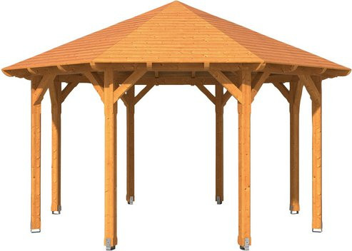 SKANHOLZ Pavillon Lyon 2 aus Douglasie Vollholz in Beige, B/H/T: 484 x 330 x 484 cm - Bild 1