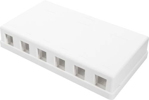 Digitus DN-93705 Konsolidierungspunkt Gehäuse für 6 Keystone Module, 1 HE, Weiß - Bild 1