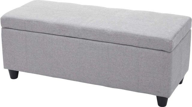 BERLINLODGE Aufbewahrungstruhe Lars aus Textil in Hellgrau, B/T/H: 114 x 45 x 45 cm - Bild 1