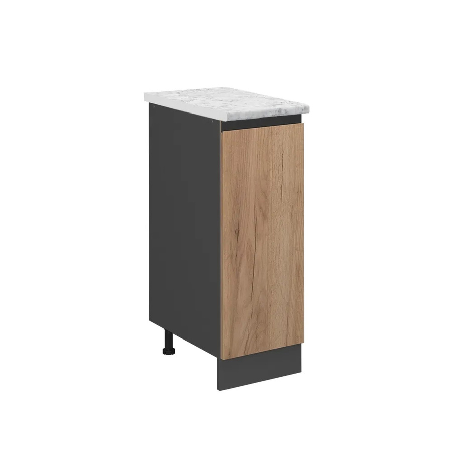 Vicco Apothekerschrank R-Line Medizinschrank für die Küche in Eiche und Anthrazit mit Marmor-Optik, B/T/H: 60,0 x 30,0 x 81,6 cm - Bild 2