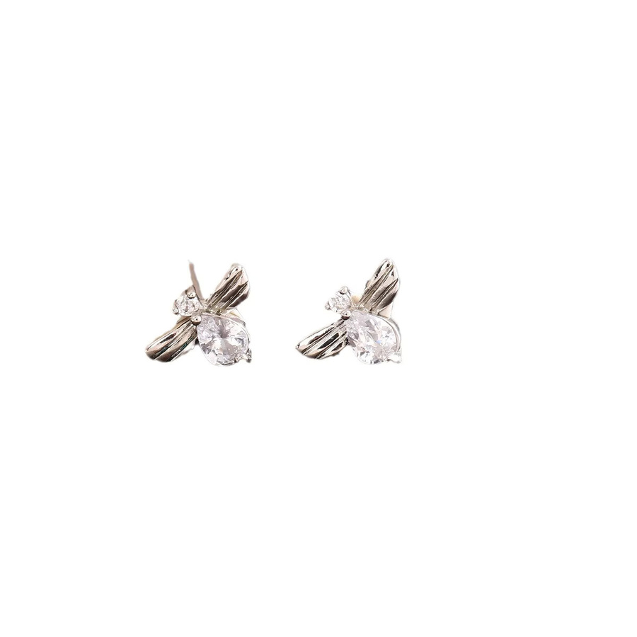 Bienen-Ohrringe, 925 Silber, Diamant, Zirkonia, Unisex - Bild 5