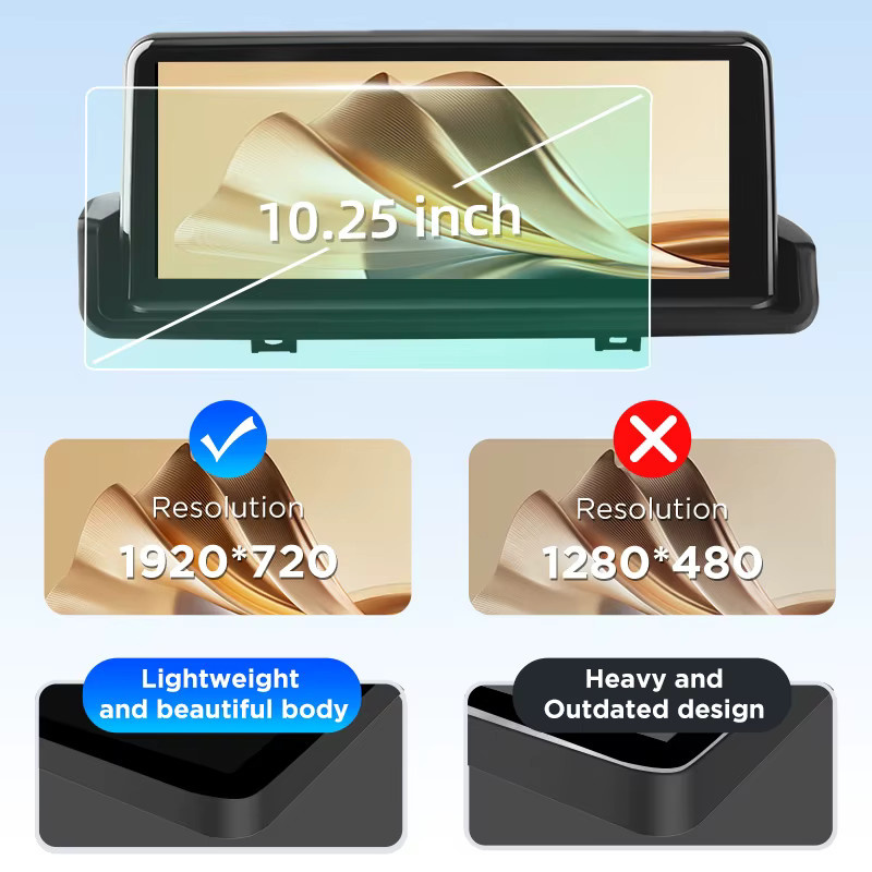 Junsun Multimedia Stereo Autoradio mit drahtlosem CarPlay und Android für BMW E90 E91 E92 E93 (2005-2012) in Schwarz mit 4G, WiFi und Bluetooth - Bild 3