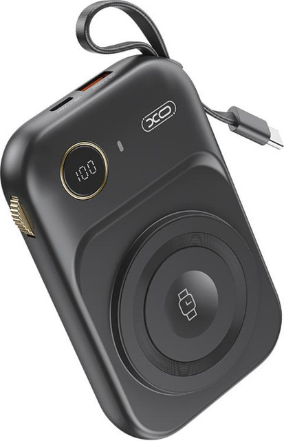 Externer Wireless-Akku XO Design PR270 in Schwarz mit 10000mAh, 22.5W, QC, PD und QI sowie Anschlüssen für USB-A und USB-C - Bild 1