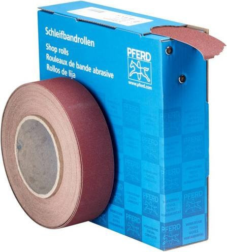 PFERD Korund Schleifbandrolle SBR für universelle Anwendung, Körnung 150, Farbe Braun, B: 3,8 cm, L: 25 m - Bild 1