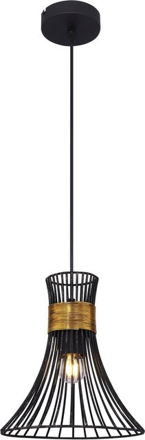 Globo Lighting Pendelleuchte Purra aus Metall in Schwarz und Goldfarben, Durchmesser: 22 cm - Bild 1