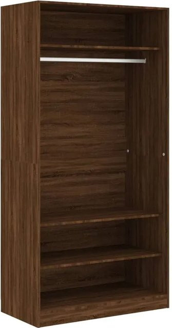 vidaXL Kleiderschrank aus Holzwerkstoff in Braun, B/T/H: 100 x 50 x 200 cm - Bild 1