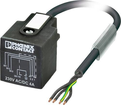 Phoenix Contact Ventilstecker SAC-4P-3,0-PUR/AD 1438956 mit angespritzter Leitung in Schwarz - Bild 1