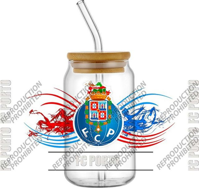 UV DTF 3D Transfer-Aufkleber-Set mit Club-Logo für Gläser und Becher, Mehrfarbig - Bild 1