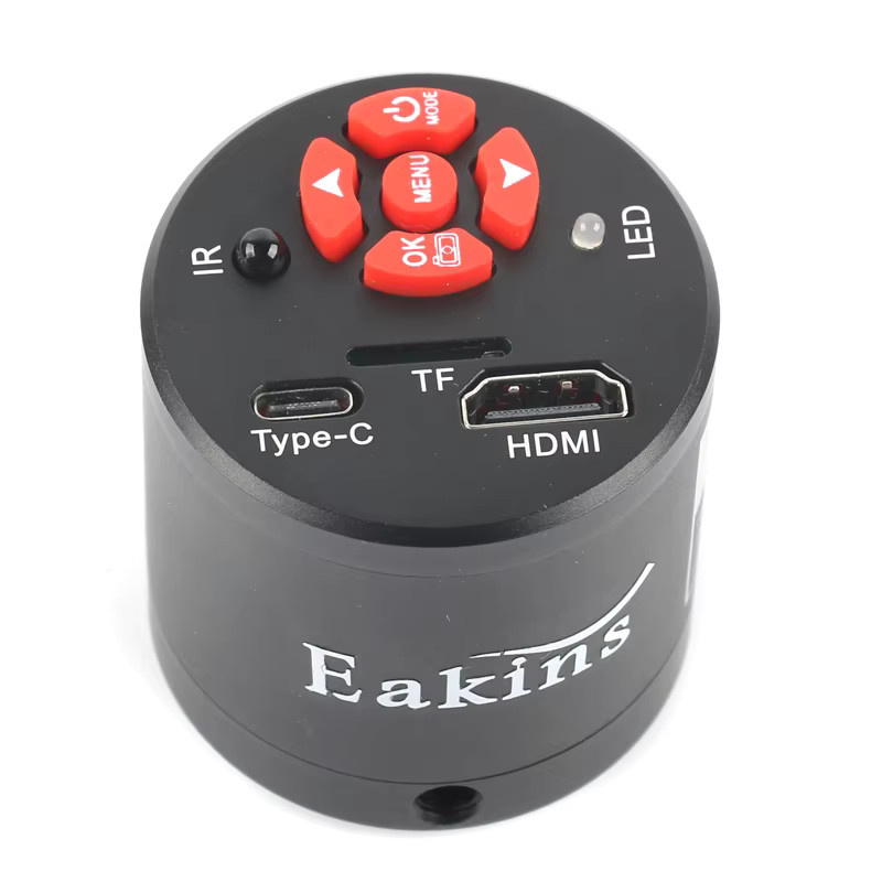 Eakins Industrielle Videomikroskopkamera mit C-Mount, 66MP UHD HDMI und USB-C für PC, Tablet und Smartphone, Schwarz - Bild 4
