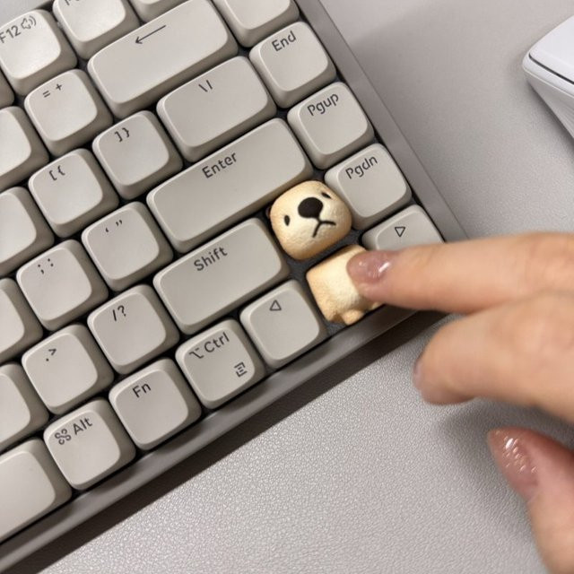 TOPTOY Party Tiere Harz Tastenkappen für mechanische Tastaturen, personalisierte Up und Down Pfeiltasten, niedliche Tastatur Dekoration als Geschenk - Bild 1