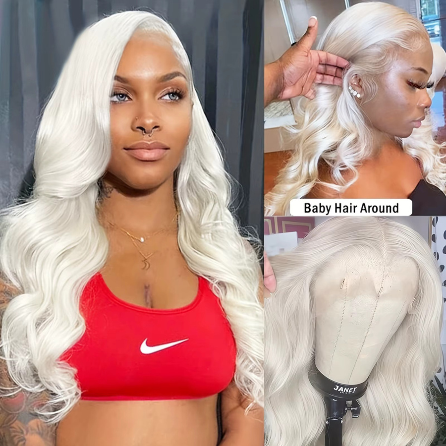 Charisma Synthetische Lace-Front-Perücke, platinblond, lange, lose Wellen - Bild 3