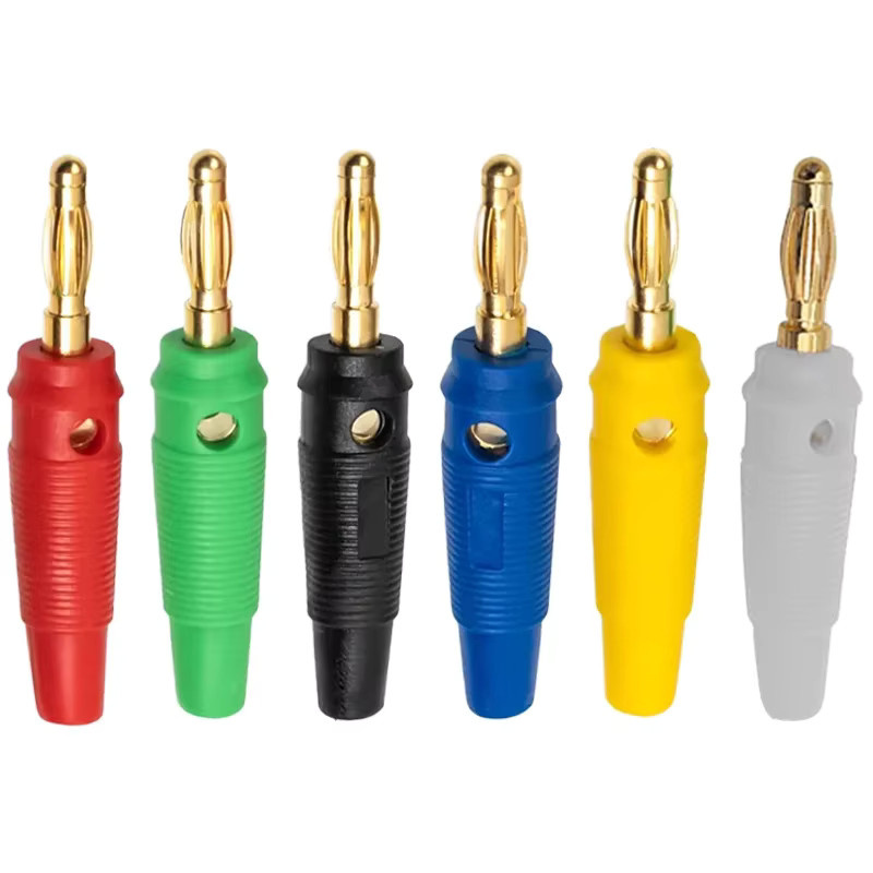 20 Stück vergoldete Bananenstecker 4 mm aus reinem Kupfer für Musiklautsprecherkabel in Gold, Rot und Multicolour - Bild 2