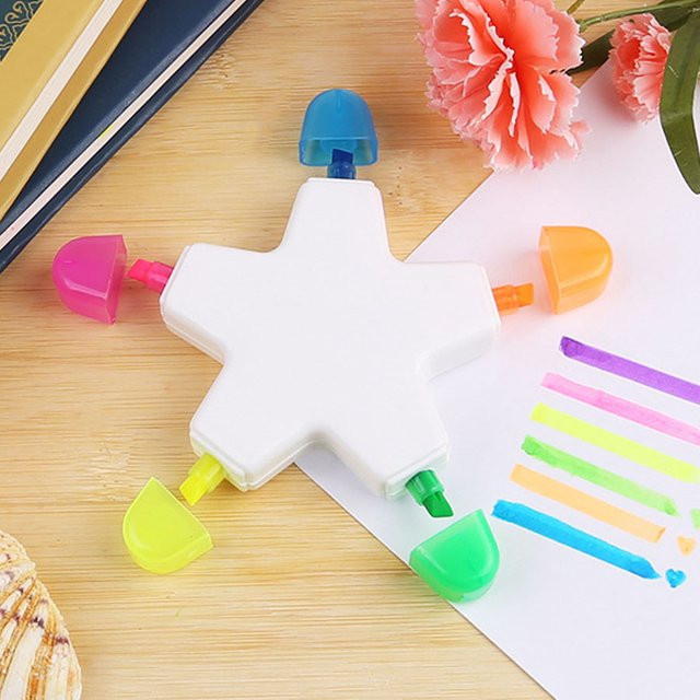5-in-1 Sternförmiger Textmarker in Bunt für Kinder - Bild 1