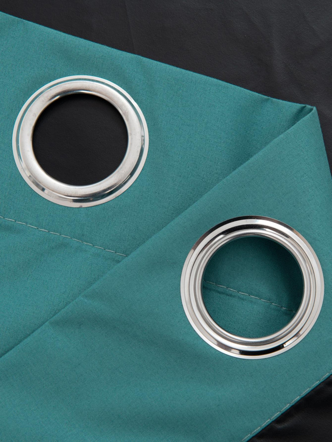Yiran Furniture Verdunkelungsvorhang aus Polyester mit Ösen, Himmelblau, Breite: 100 cm, Höhe: 130 cm - Bild 5