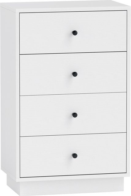 HOMCOM Kommode Sideboard mit 4 Schubladen aus Holzwerkstoff im modernen Stil, Farbe Weiß, B/T/H: 47 x 29 x 75 cm - Bild 1