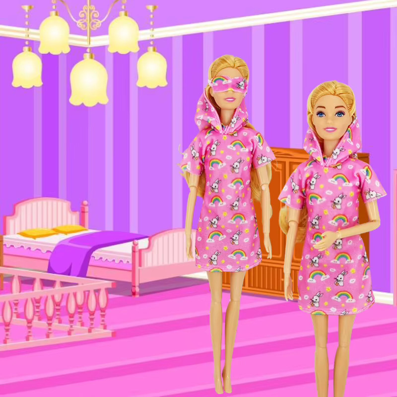 KIEKA Puppenzubehör, 4-teiliges Set, Pyjamas mit Hut und Aufnäher, Fantasy - Bild 2