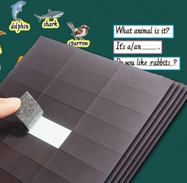 ESHANG Magnetfolie Set in Schwarz, 90 Stück selbstklebende multifunktionale Magnetaufkleber - Bild 1