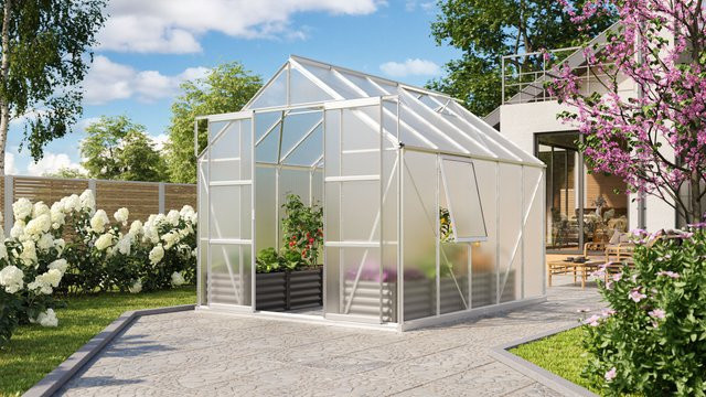 Vitavia Gewächshaus Jupiter 8300 aus Aluminium Eloxiert mit Polycarbonat-Verglasung, 8,3 m² - Bild 1