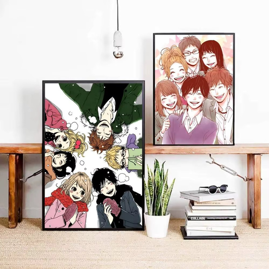 Selbstklebender Japanischer Manga Anime Papierdruck in Orange und Multicolour für deine Wandgestaltung - Bild 4