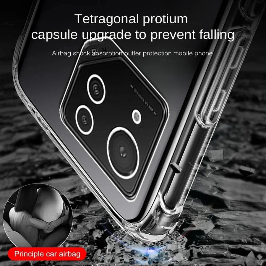 Asus ROG Phone 9 Stoßfeste TPU-Schutzhülle Transparent mit Airbag-Schutz - Bild 3