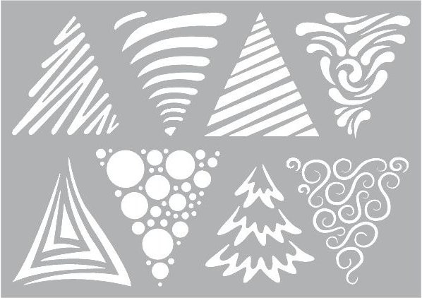 Schablone Art Christmas Trees - Bild 1
