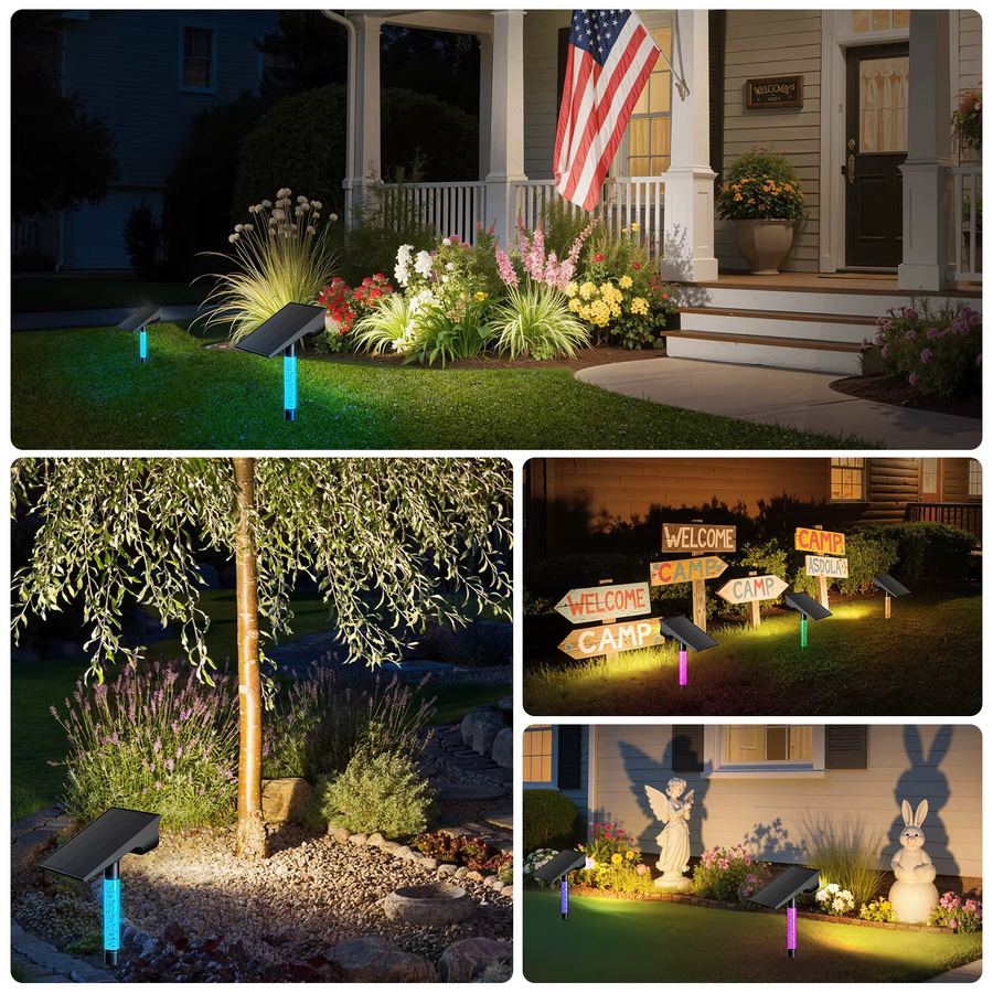 intelamp 2er-Pack Solar Halloween LED Gartenleuchten wasserdichte Außenbeleuchtung für Garten und Gehweg - Bild 2