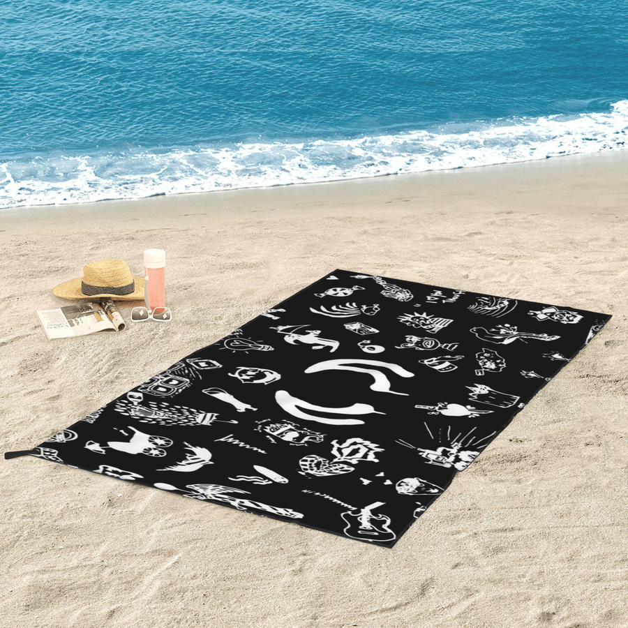 JMG Household Supplies Strandtuch Yungblud Zeichnungen aus weicher Mikrofaser, schnelltrocknend und saugfähig, B/H: 70 x 140 cm - Bild 3