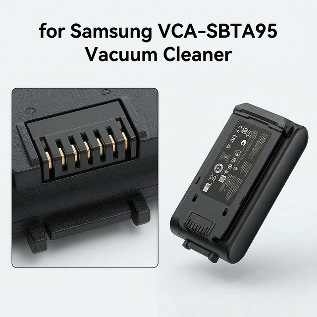 Samsung Ersatzakku für Jet 95 Jet 85 VS20A95823W mit BMS, 25,2V, 5000mAh, Schwarz - Bild 1