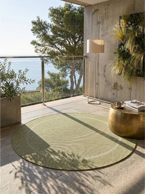 Outdoor Teppich ALSTER von Kadima Design in Grün, rund, Ø 160 cm, UV-beständig - Bild 1