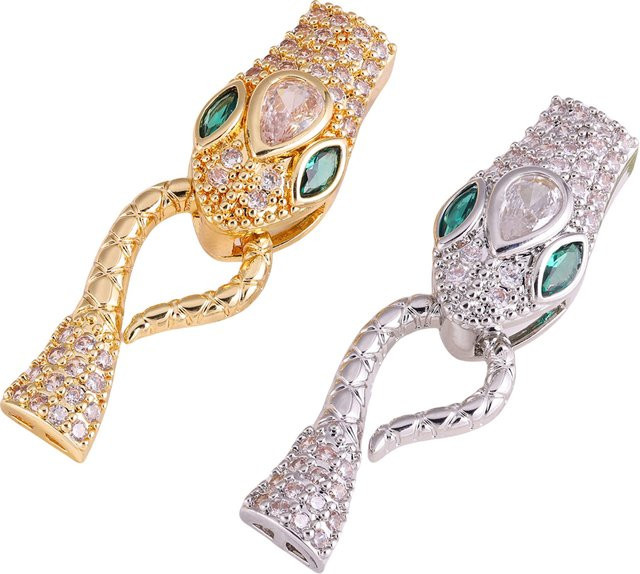 Juya Schlangenverbinder Verschluss, 18K Gold versilbert, Unisex - Bild 1