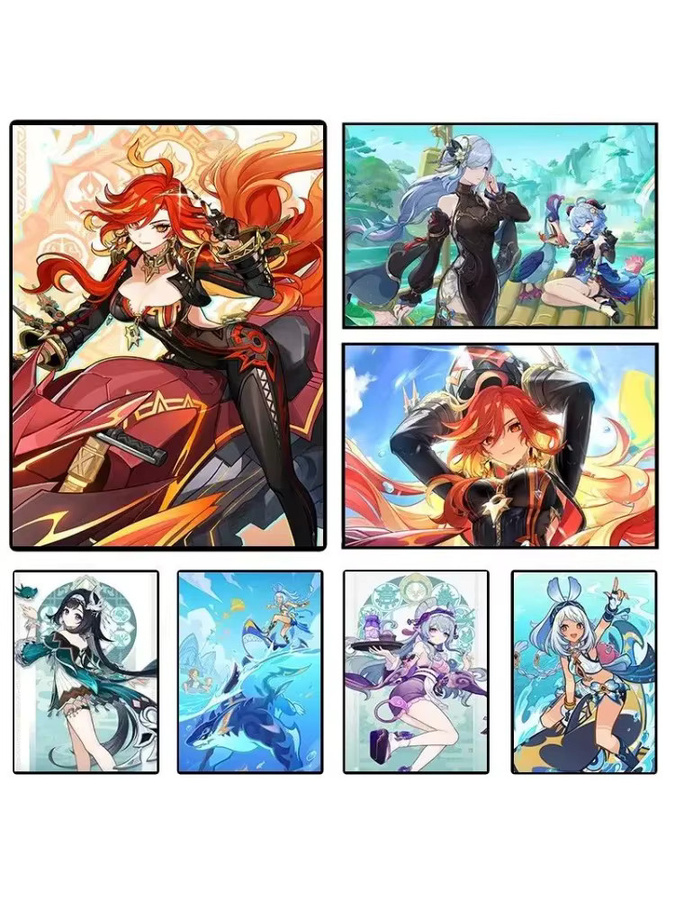 Kayou Genshin Impact Anime Leinwandbild Wanddekoration mit Mavuika Citlali Yumemizuki Hutao Motiv in Mehrfarbig - Bild 2