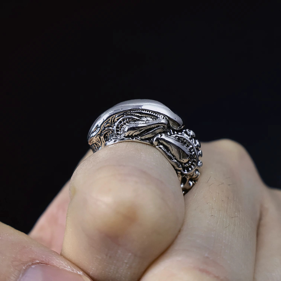 LENNIK Ring, versilbertes Kupfer, Silber, Unisex, Vintage - Bild 4