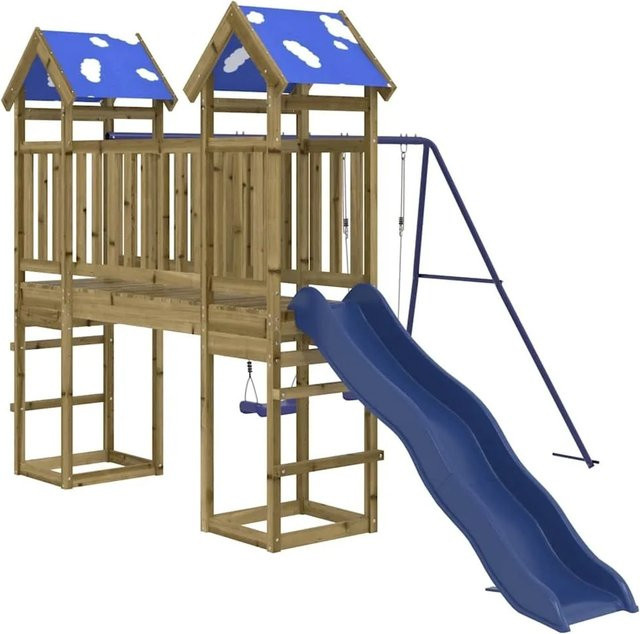 vidaXL Spielturm aus imprägniertem Kiefernholz in Blau und Multicolour - Bild 1