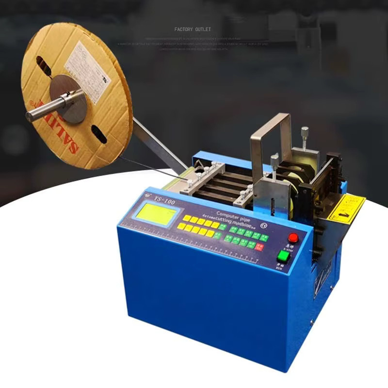 KOTUMY Vollautomatische Schneidemaschine für Wärmeschrumpfschlauch, Silikon- und PVC-Schläuche in Blau - Bild 5