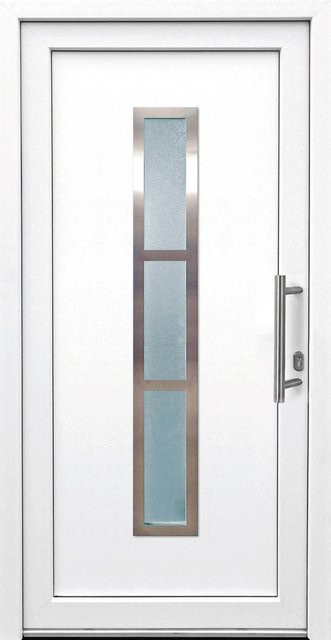 Kunststoff-Haustür PANTO modern Weiß, B/H: 100 x 200 cm, Anschlag Rechts - Bild 1