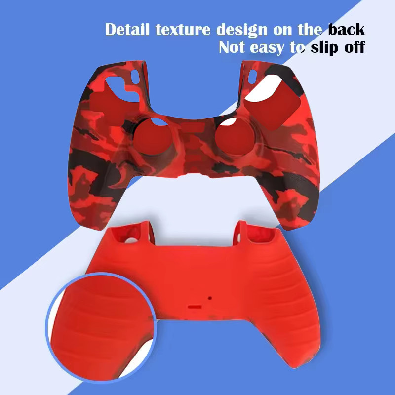 DATA FROG Camo Silikon-Schutzhülle für PS5-Controller in Multicolour, rutschfeste Griffhülle für PlayStation Gaming-Zubehör - Bild 3