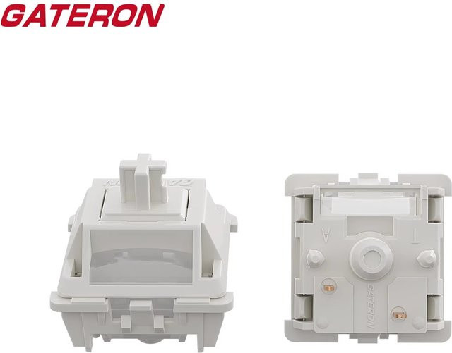 Gateron Milchshake Schalter linear geschmiert 5-polig für mechanische Gaming-Tastaturen in Weiß - Bild 1