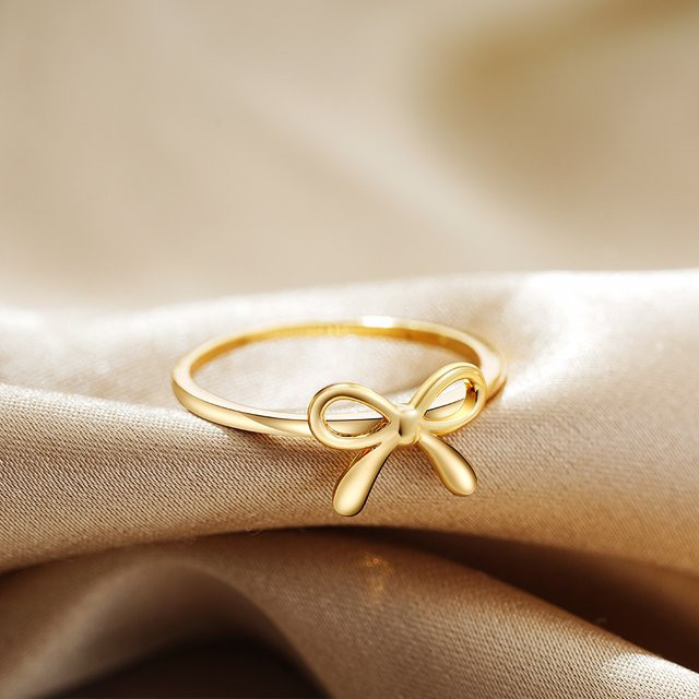 amofa Ringe Edelstahl, Gold, Damen - Bild 1