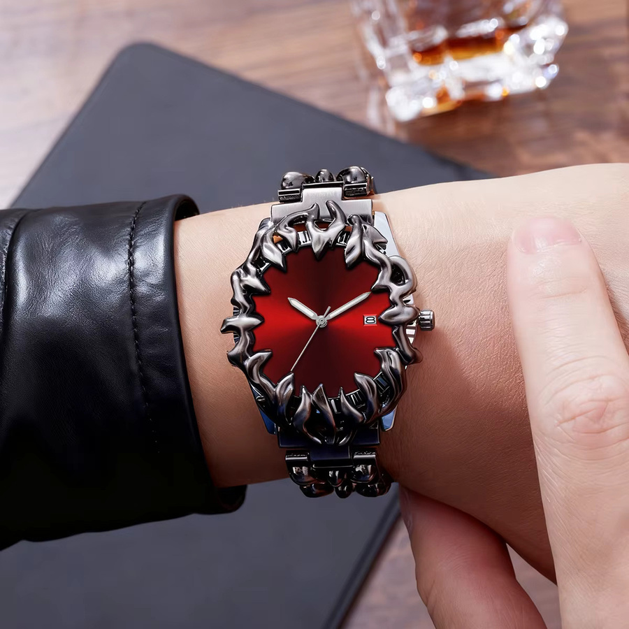 VA VA VOOM Armbanduhr Edelstahl, Quarz, Rot, Herren - Bild 2