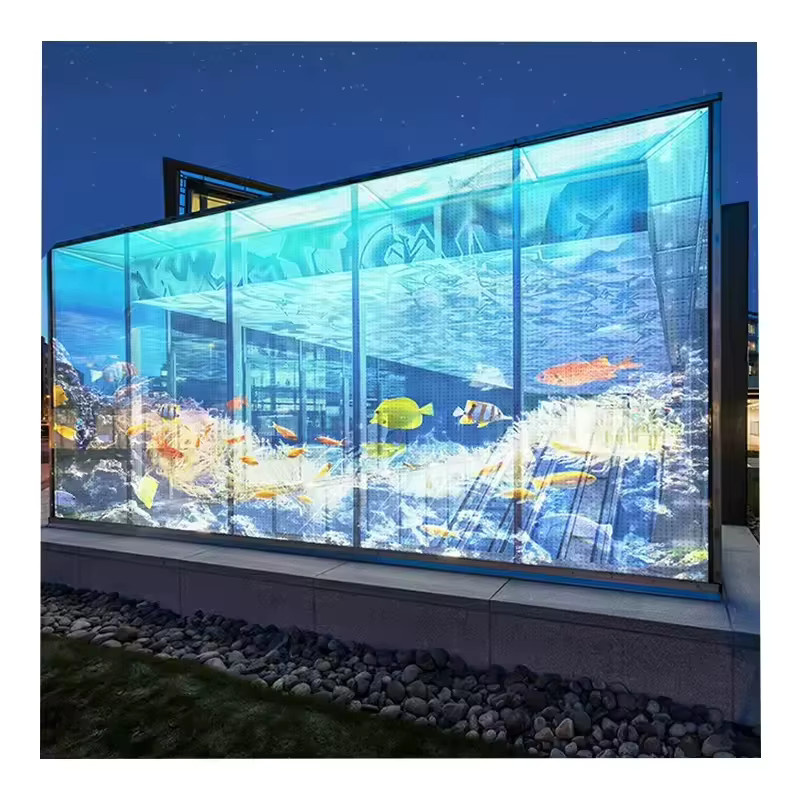 Transparenter LED-Film für Innenräume zur kommerziellen Werbung als Glas-montierte Anzeige (P4 P6 P8 P10) - Bild 3