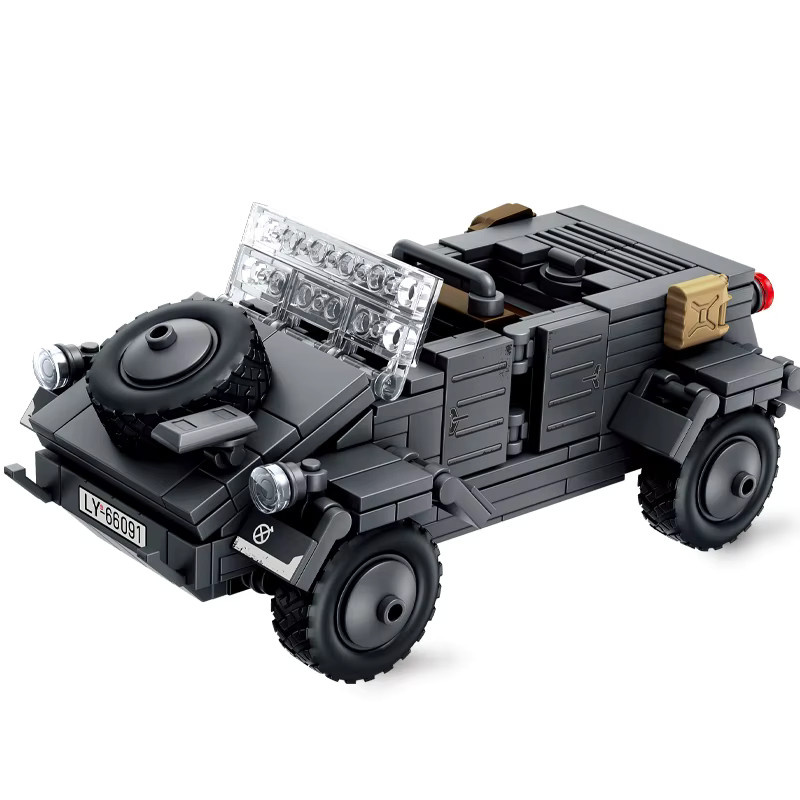 HYMILENARIO Weltkriegs-Armee Militär-Soldaten R-75 Seitenwagen-Motorrad Gepanzertes Fahrzeug, Bausatz, Bausteine - Bild 2