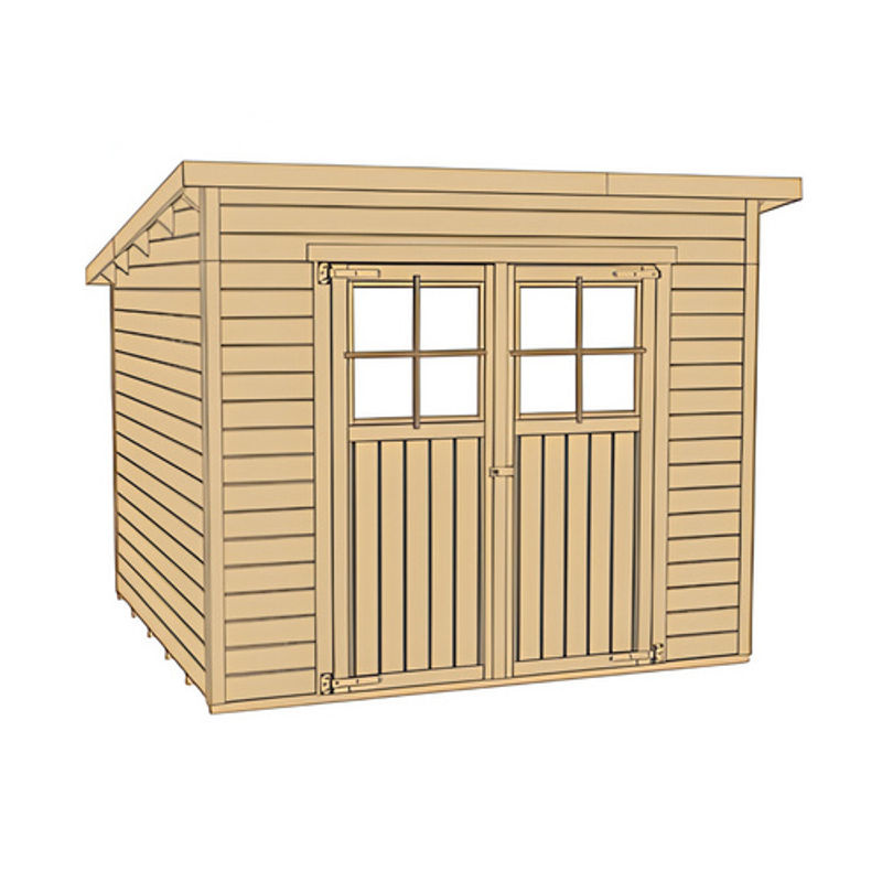 WEKA Gartenhaus 325 Gr. 2 aus europäischer Fichte mit Pultdach in Beige und Braun, B/H/T: 222 x 223 x 194 cm - Bild 2