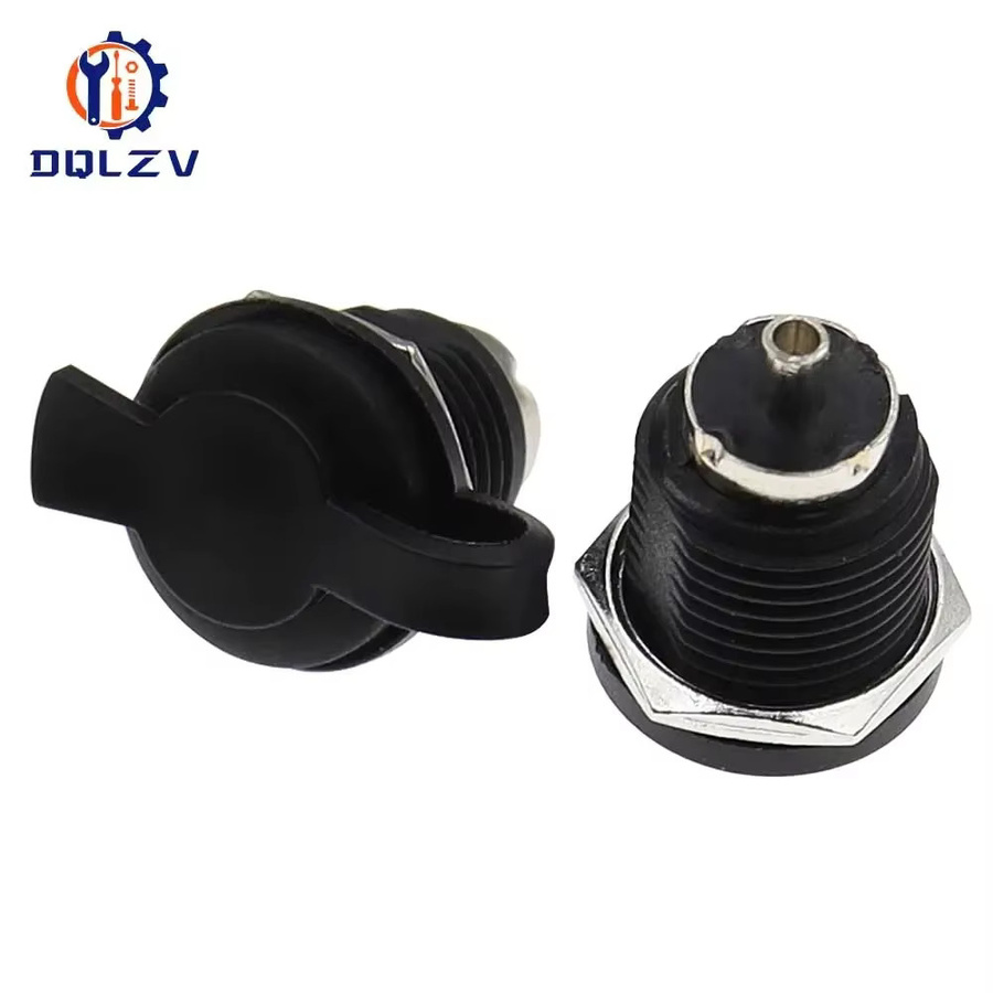 DQLZV 5er Set DC Ladebuchsen Panel Mount Weibliche Stecker in Schwarz mit 5,5x2,5mm und 5,5x2,1mm Anschlussgrößen - Bild 3