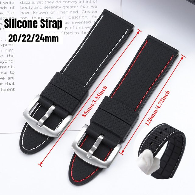 crazyband Uhrenarmband Silikon, Schwarz, Herren - Bild 1
