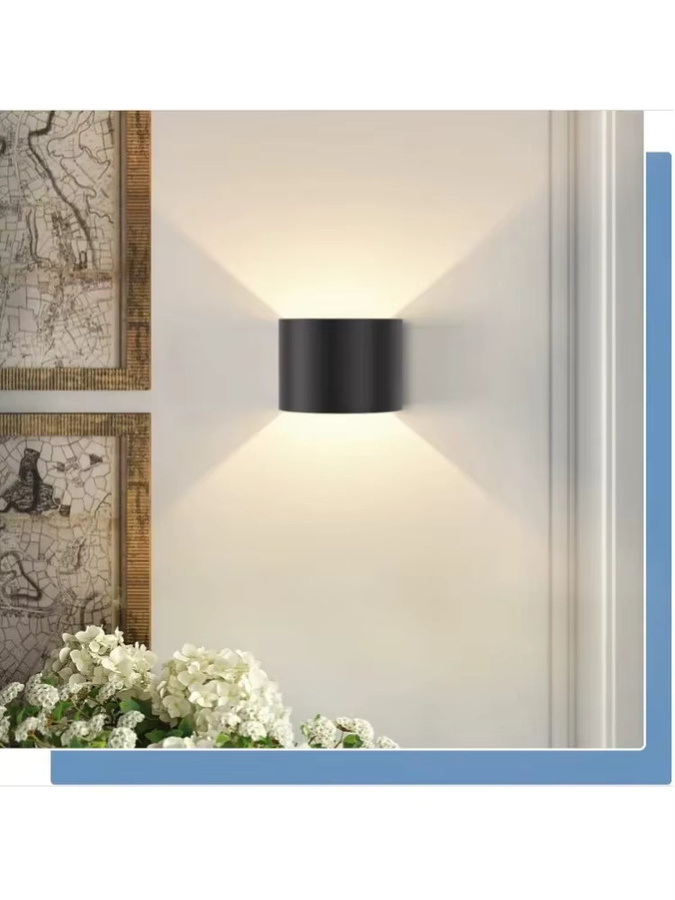 LED Up Down Wandleuchte Schwarz IP65 Wasserdicht mit 5W Warmweiß 3000K für Außen und Innen - Bild 8